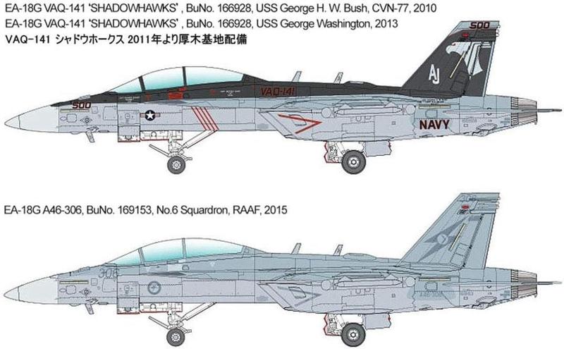 Academy 1/72 EA-18G Growler VAQ-141 Shadowhawks - Modelo de Avião